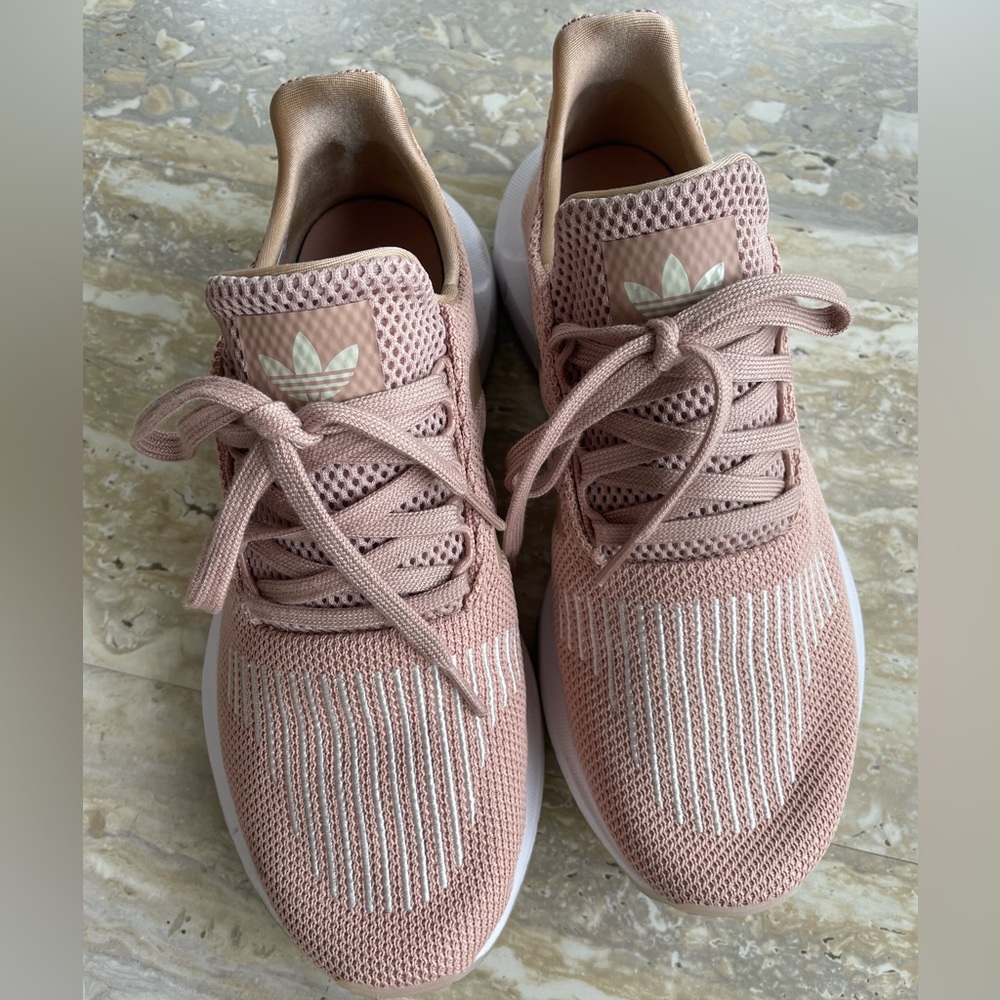 Adidas sneakers. Women’s. Size 7.5. Tan on color.